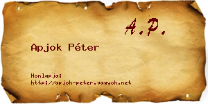 Apjok Péter névjegykártya